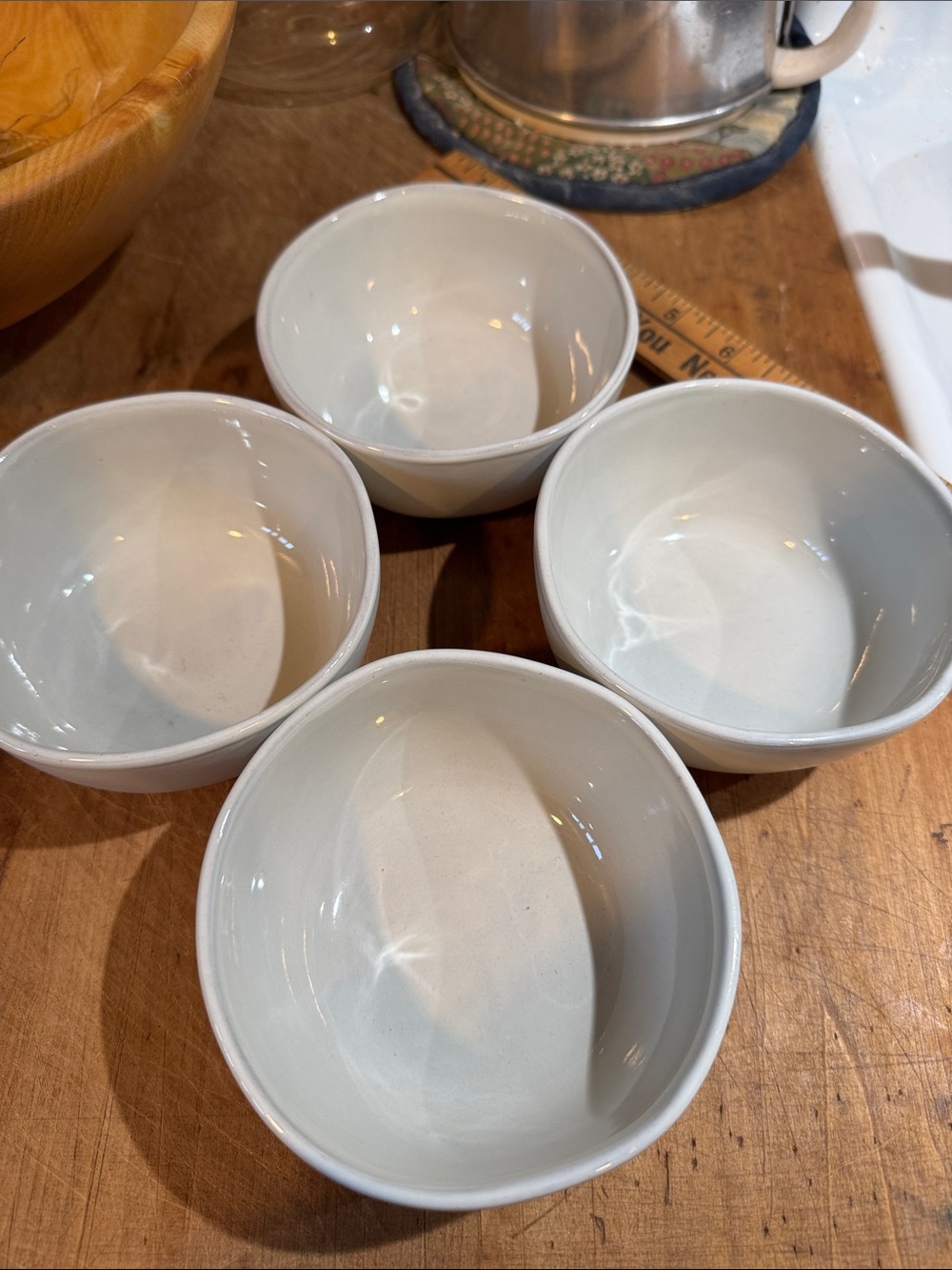 Hearth & Hand Cream Ceramic small Serving Bowls - Set of 4
